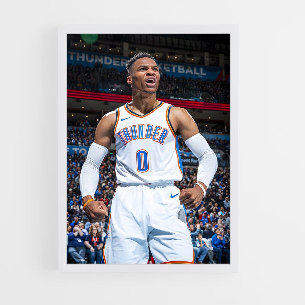 Poster Thunderous Russell – affiche Basketball (vue 3)
